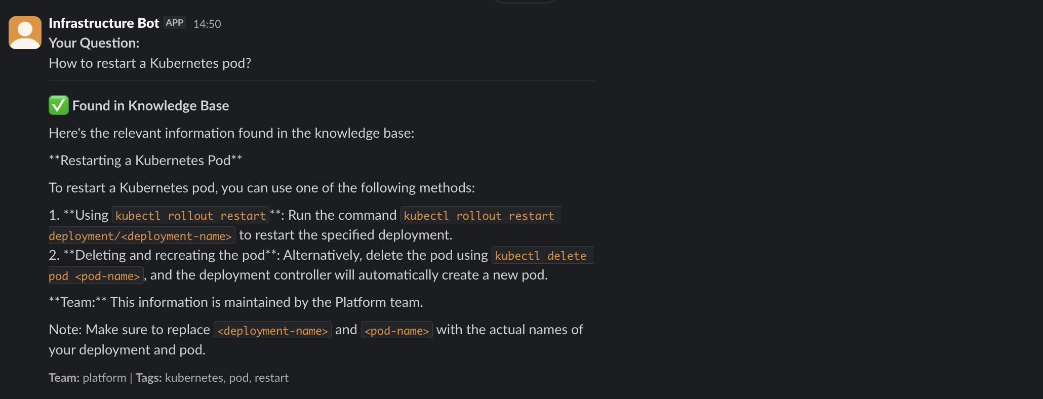 Real Inquiry Response